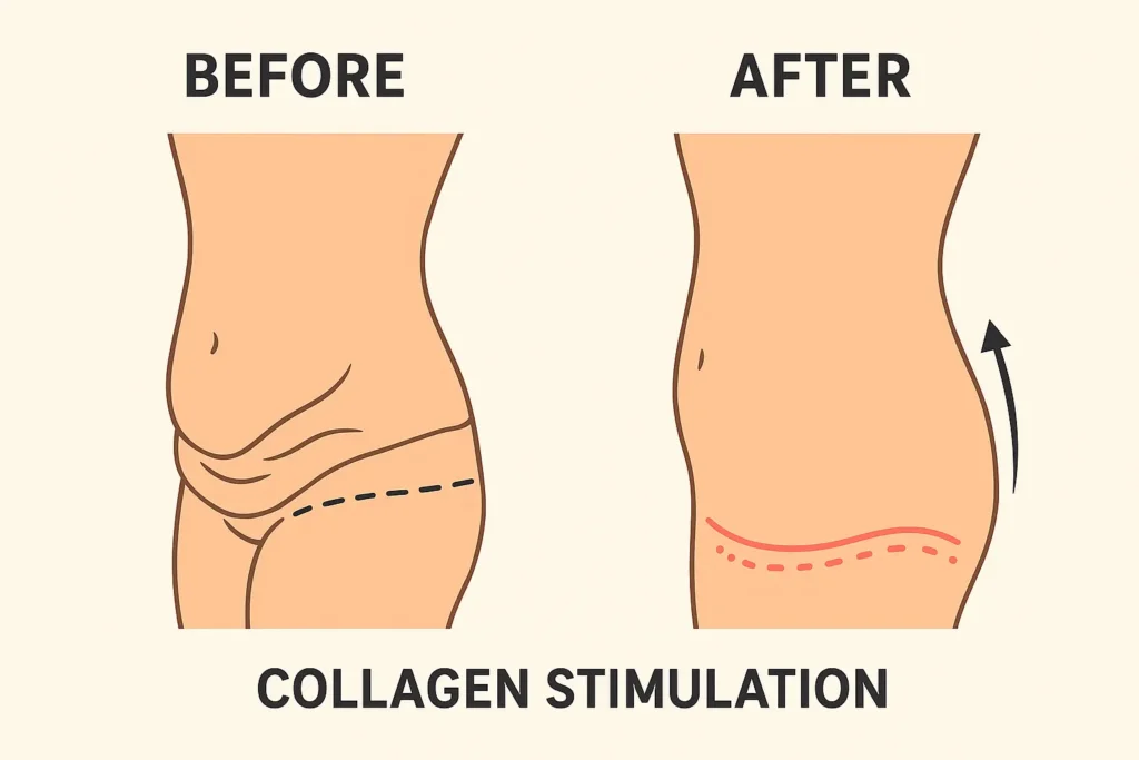 Before and after results for sagging skin after weight loss injections Lowestoft